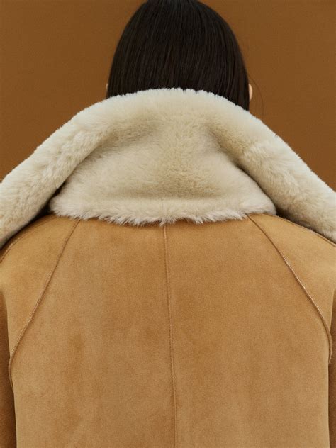 Reversible Fur Coat, Camel – SourceUnknown