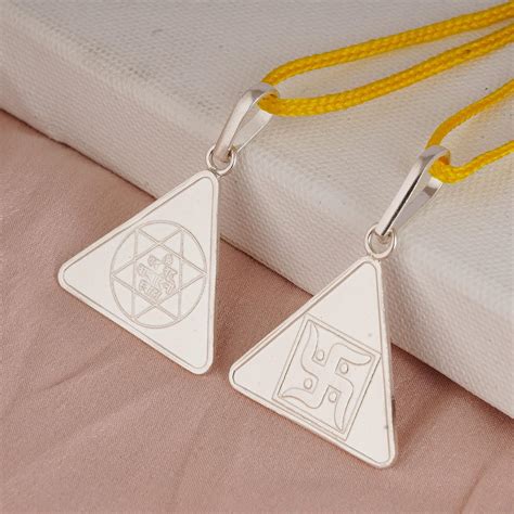 Buy Numerology Products Silver Saraswati Yantra Locket Energized ...