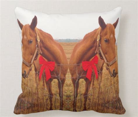 Cozy Horse Themed Throw Pillows for the Holidays - STABLE STYLE