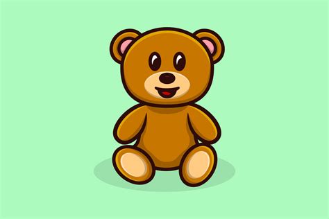 Sitting Teddy Bear Vector Illustration. Graphic by ahsanalvi · Creative ...