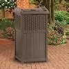 Suncast Trash Hideaway Outdoor Garbage & Outdoor Patio Storage Deck Box, Brown : Target