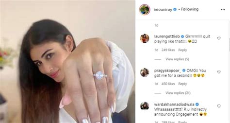 Bollywood News: Mouni Roy flaunts a solitaire ring sparking off engagement rumours — view post