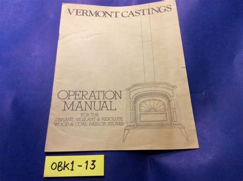 Vermont Castings Resolute Vigilant wood stove manual operation ...