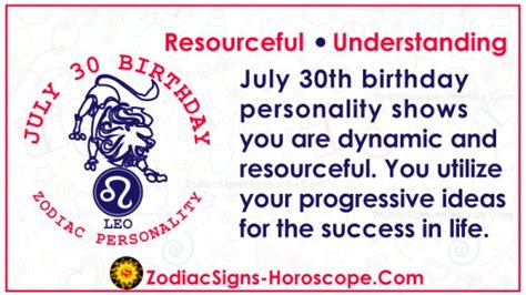 July 30 Zodiac (Leo) Horoscope Birthday Personality and Lucky Things | ZSH