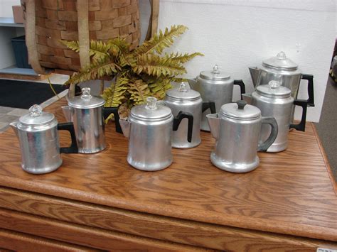 Vintage Aluminum Cowboy Coffee Pot Percolator Camping Camp Stove ...