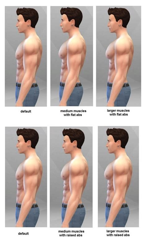 Bigger Chest/Ab Muscles for males by linkster123 at Mod The Sims » Sims ...