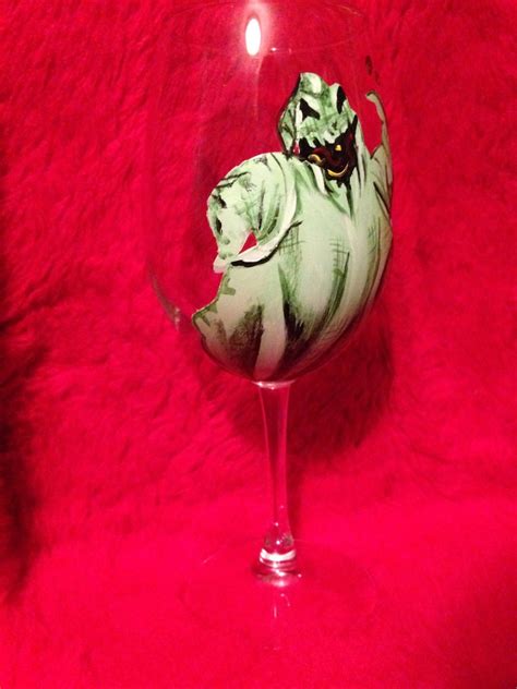 Oogie Boogie wine glass | Etsy