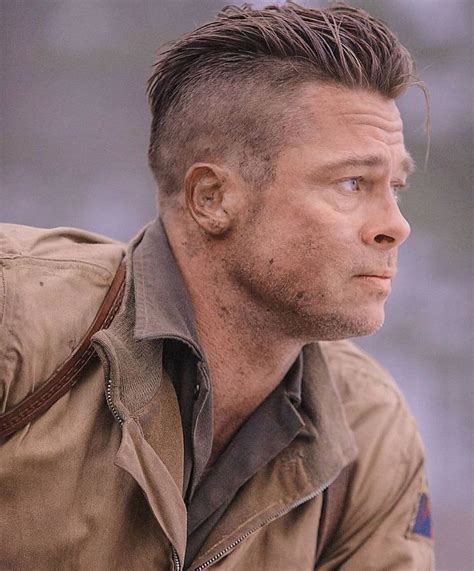 Brad Pitt Fury Haircut, Brad Pitt Fury Haircut Ideas To Pull Off | MensHaircuts.com - Between ...