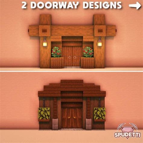 2 doorway design tutorials I made today: Minecraftbuilds Minecraft ...