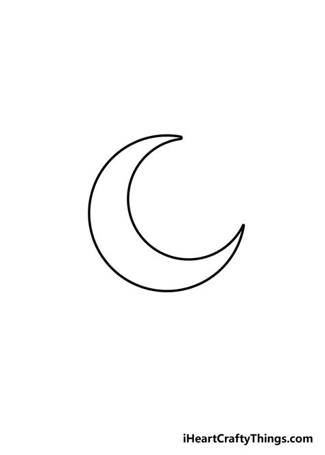 Moon Drawing - How To Draw A Moon Step By Step