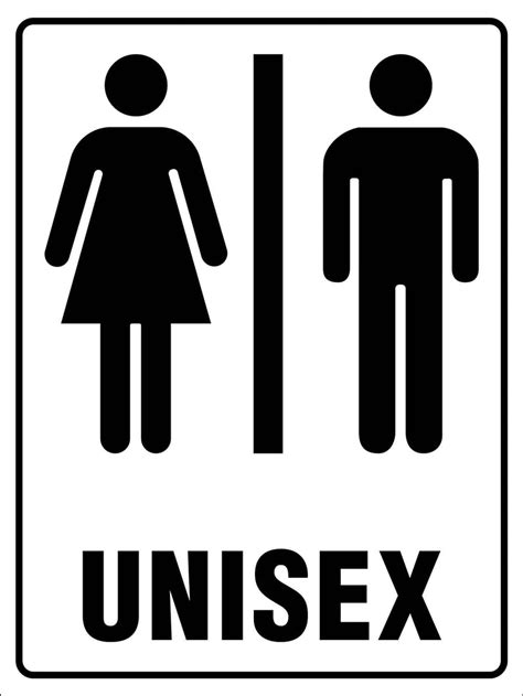 Unisex Toilet Symbol Sign - New Signs