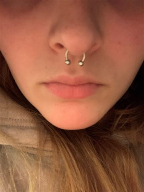 Is my septum placement okay? : r/septumpiercing