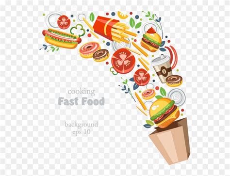 Fast Food Png Transparent Image - Fast Food Background Vector - Free ...