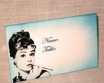 Tiffany's Audrey Hepburn Style French Elegant Wedding Place Cards Original Design | Hepburn ...
