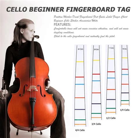 1pc Cello Fret Fingerboard Sticker Guide Label Cello Viola Position Marker Decal for Student ...