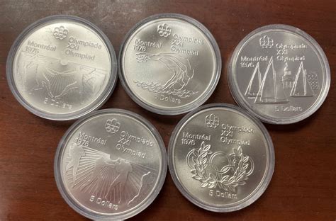 1970’s Canada $5 Silver Olympic Coins. - Steinmetz Coins & Currency