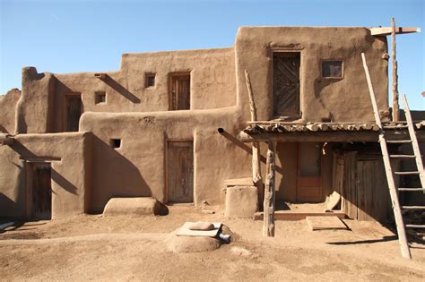 Native American Adobe House - Taos Pueblo and More