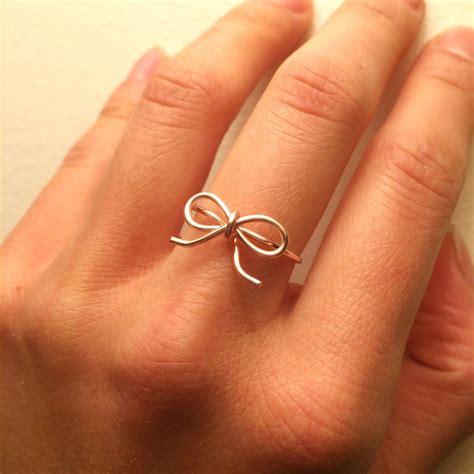 Bow Ring bridesmaid Tie the Knot Ring 3 4 5 6 7 14K Gold - Etsy