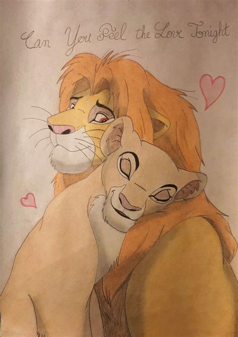 Can you feel the love tonight - Simba & Nala | Desenho de animais coloridos, Desenho do rei leão ...