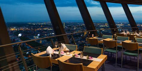 Skyline Dreh-Restaurant Mannheim im Fernmeldeturm mit Panoramablick