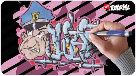 Swat Graffiti Tutorial mit Charakter Schritt für Schritt - YouTube