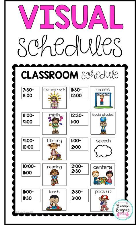 Visual Classroom Schedules - Editable | Classroom schedule, Visual ...