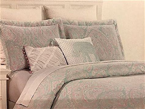 Amazon.com: Nicole Miller Home Kids 4-Piece Twin Size Comforter Set Mint Green Pink & White with ...