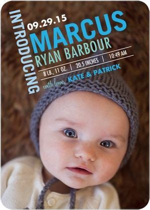 Adorably Angled - Boy Photo Birth Announcements - Jill Smith - Chill ...