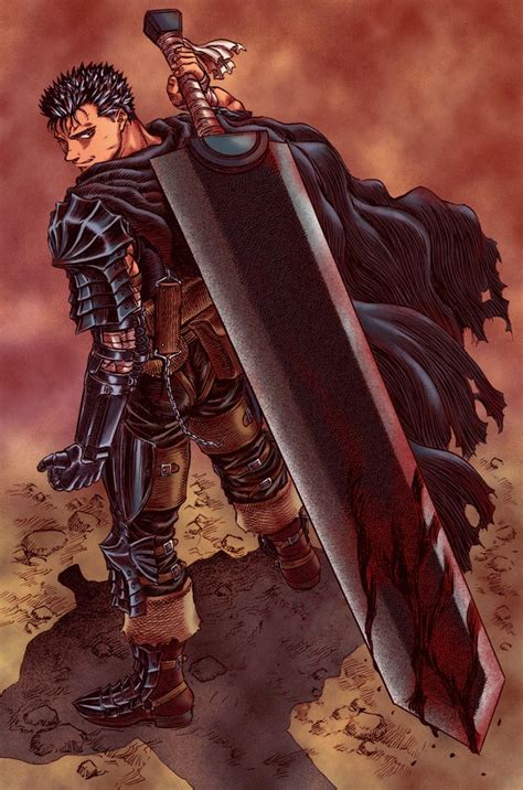 I colored a manga panel of Guts with the Dragonslayer : Berserk | Berserk, Manga, Fantasy warrior