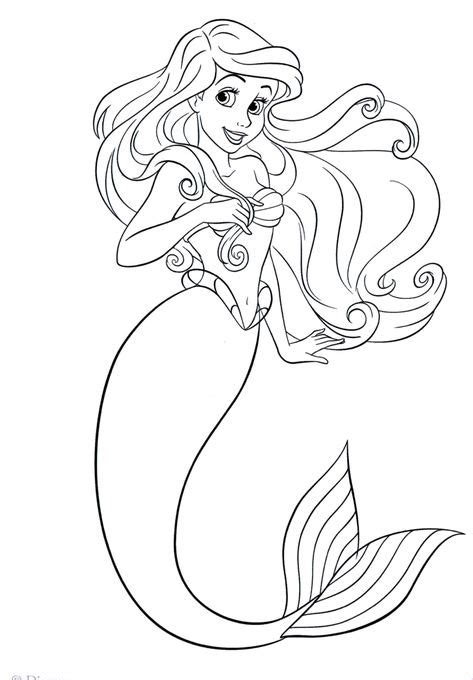 Ariel: La sirenita dibujos para colorear (With images) | Disney ...