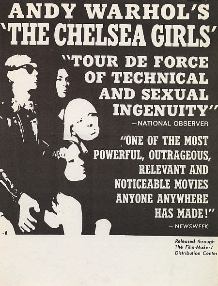 The Chelsea Girls. Andy Warhol 1967 | Cultura pop, Afiche de cine, Cultura