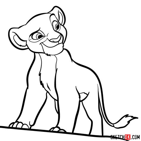 How to draw Kiara | The Lion King - Sketchok easy drawing guides