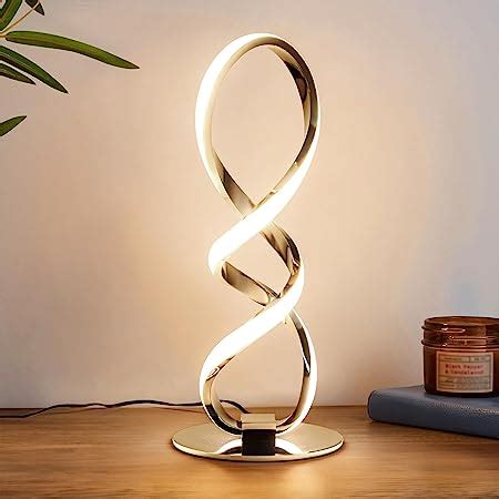 NUÜR Spiral LED Table Lamp, Modern 3 Colors Dimmable Desk Lamp with Minimalist Lighting Design ...
