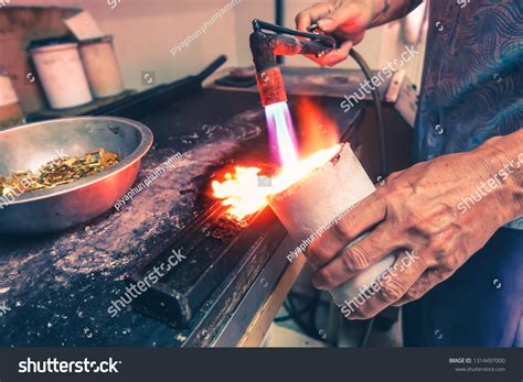 Gold Melting Making Gold Bars Stock Photo 1314497000 | Shutterstock