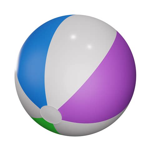 3d beach ball object with transparent background 8497286 PNG