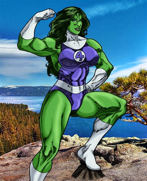 She-Hulk with background by MarianGTS on DeviantArt