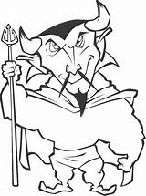 Demon With Pitchfork Coloring Page  Free Printable Pages For Kids sketch template