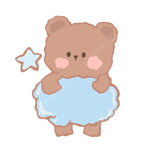 Bear Cartoon Cute Vector Hd Images, Cute Korean Bear Stickers Cartoon ...