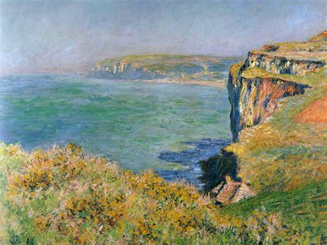 cliff near water painting #landscape #picture Claude Monet Rock in Granule #1080P #wallp ...