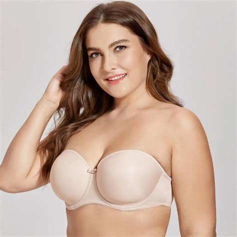 Women's Full Figure Underwire Seamless Slightly Padded Multiway Strapless Bra-in Bras from ...