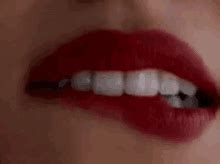 Lip Bite Tease Sexy Red Lipstick GIF | GIFDB.com