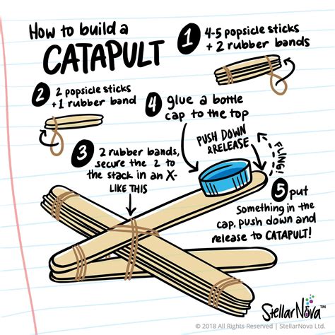 How to build a catapult out of popsicle sticks! DIY for kids #Children ...