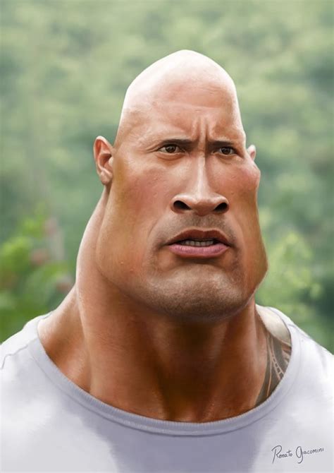 Caricature of Dwayne (The Rock) Johnson | Celebrity Caricatures, Funny Caricatures, Caricature ...