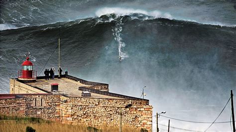 Legendary surf spot Nazaré - the biggest wave ever surfed - via ...