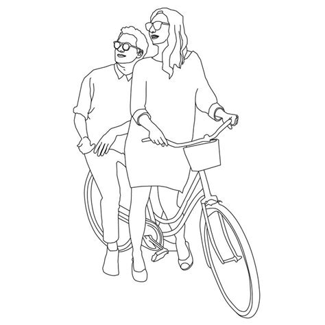 Riding a bike | Drawing people, People figures, Drawings