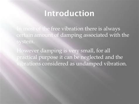 Undamped free Vibration