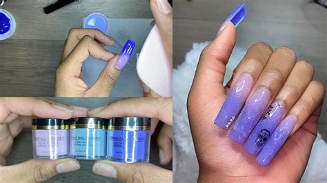 COLOUR CHANGING POLYGEL NAILS | MIXING DIP POWDER INTO POLYGEL USING ...