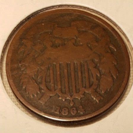 1864 Bronze US Two Cent Piece - Collectibles And More