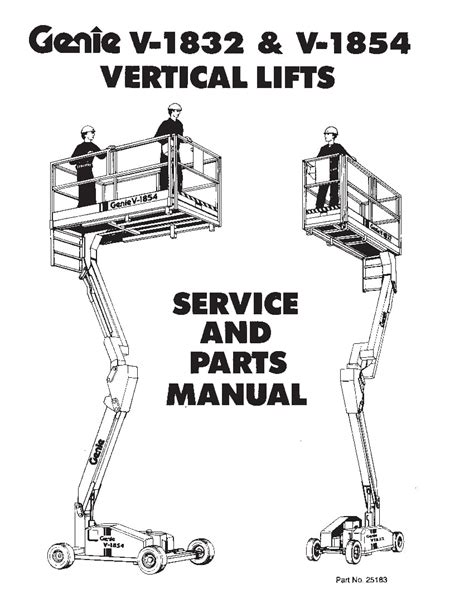 Genie Lift V-1932 and V-1854 Parts Manual PDF Download - Service manual Repair manual PDF Download