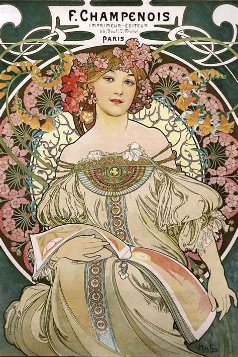 Jugendstil Patronen Bloemen - Bloemen